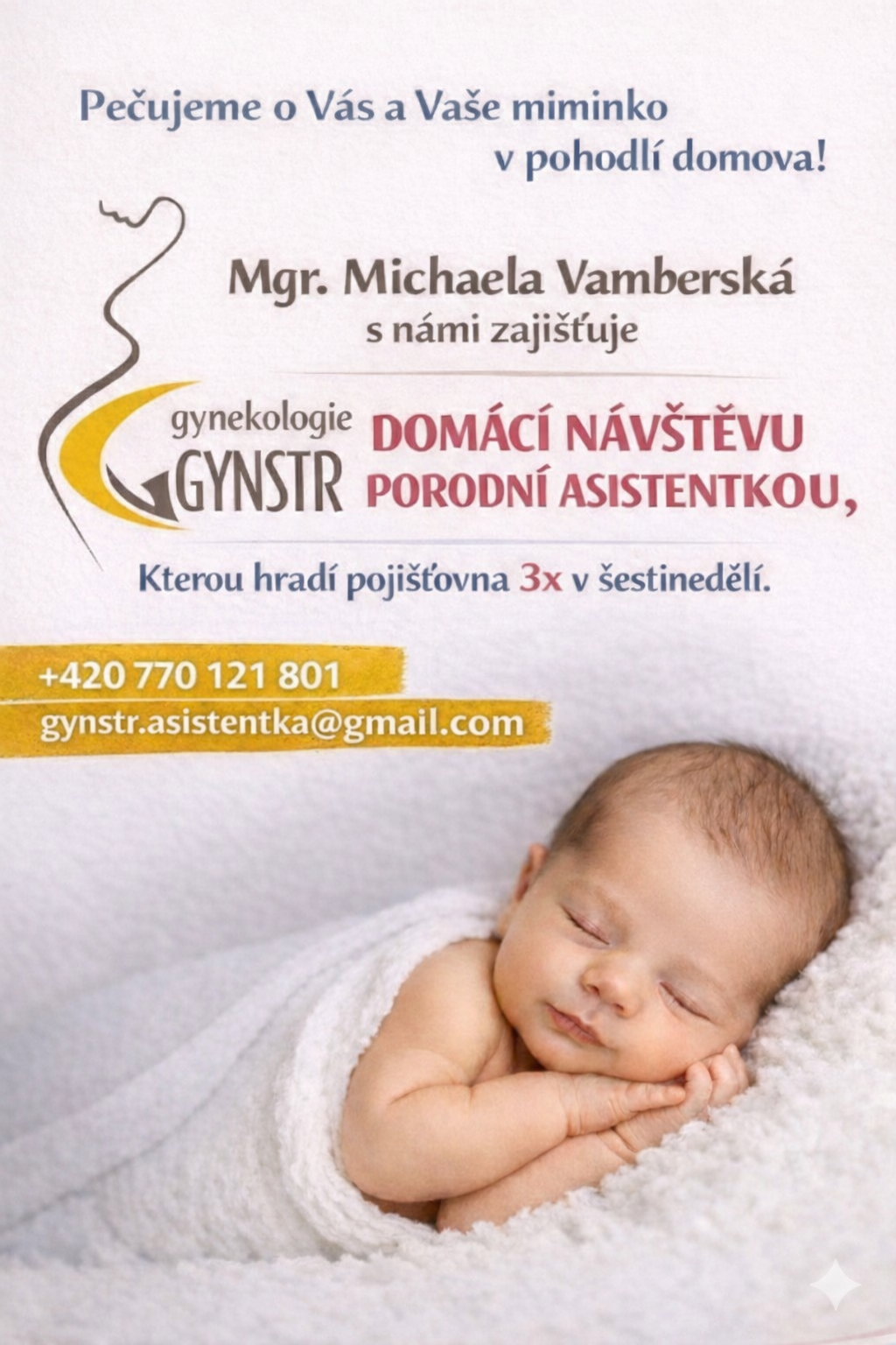 Plakát Domácí návštěva porodní asistentkou